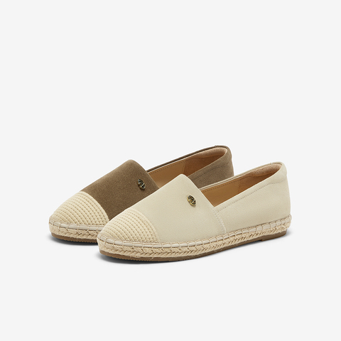 Bata渔夫鞋女2024春季新款牛皮通勤舒适百搭一脚蹬单鞋6185DAA4