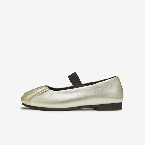 Bata浅口单鞋女2024春商场羊皮优雅通勤百搭甜美芭蕾舞鞋AFZ36AQ4