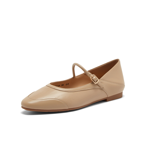 Bata浅口单鞋女2024春商场新款百搭羊通勤软底玛丽珍鞋AVF09BQ4