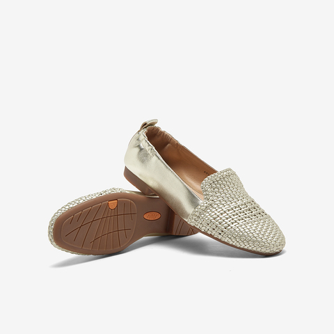 Bata乐福鞋女2024夏季商场新款编织英伦宫廷风通勤一脚蹬AVL19BA4