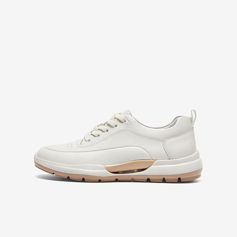 Bata休闲鞋女2024春季商场新款厚底牛皮通勤运动休闲鞋VLH13AM4