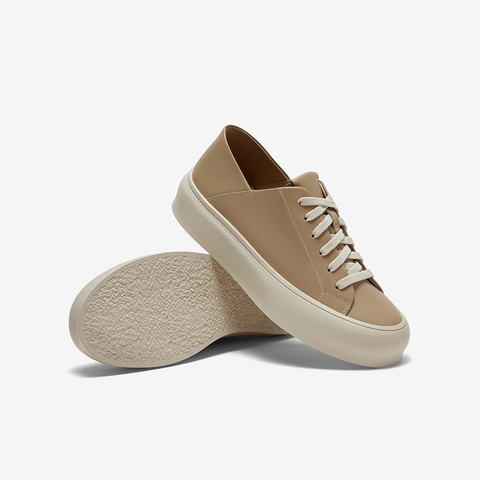 Bata休闲鞋女2024春季新款时尚通勤牛皮百搭运动经典板鞋VQT05AM4