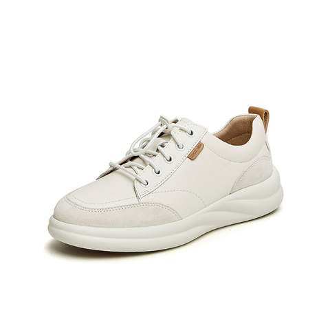 Bata休闲鞋女2024春季商场新款牛羊皮通勤舒适百搭运动鞋VPP13AM4