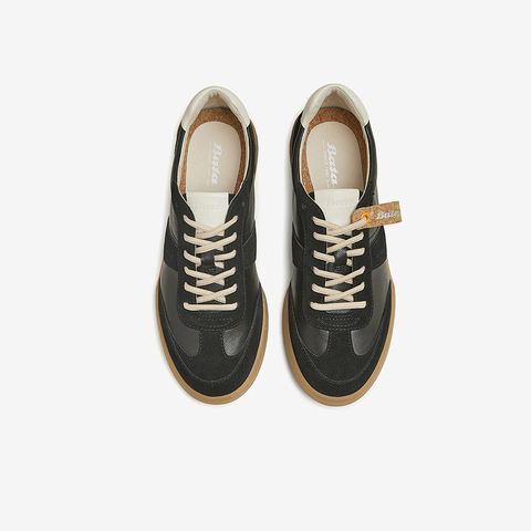 Bata休闲鞋女2024秋季商场新款通勤百搭德训轻便软底板鞋ACO29CM4