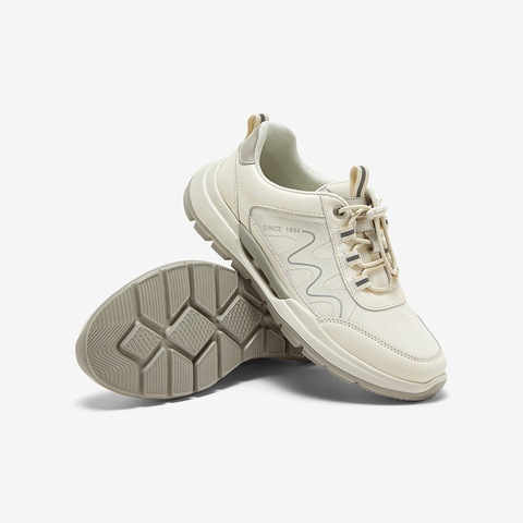 Bata休闲鞋女2024秋商场新款牛皮厚底透气通勤百搭运动鞋VLH51CM4