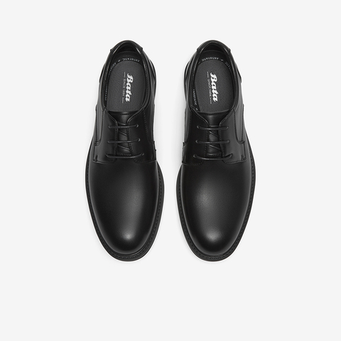 Bata英伦正装皮鞋男2024秋季商场新款羊皮商务通勤德比鞋W8112CM4