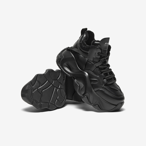 Bata高街老爹鞋女2024冬季商场新款厚底增高运动休闲单鞋9918DDM4