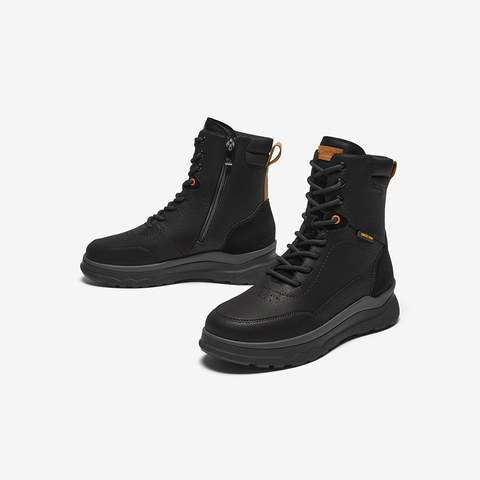 Bata休闲靴女2024冬季商场新款牛皮通勤百搭时尚时装靴AWO47DZ4