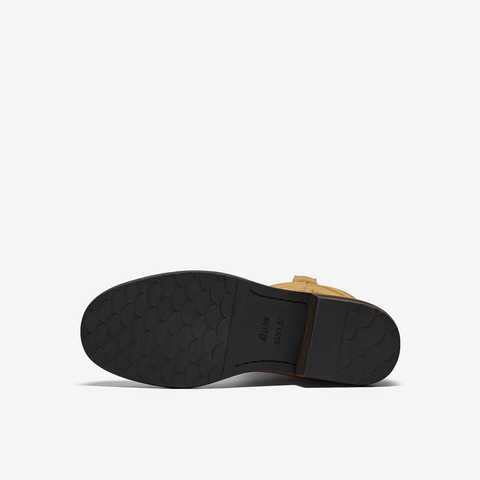 Bata小耳朵西部靴女2024冬牛剖皮百搭复古时尚长筒时装靴6853DDG4