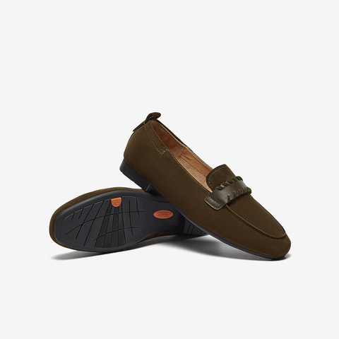 Bata乐福鞋女2025春商场新款英伦羊皮通勤粗跟软底一脚蹬AVL44AA5