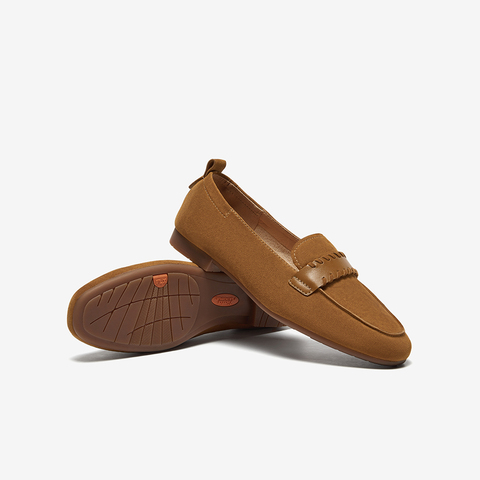 Bata乐福鞋女2025春商场新款英伦羊皮通勤粗跟软底一脚蹬AVL44AA5