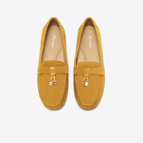 Bata乐福鞋女2025春商场新款英伦羊皮通勤百搭软底一脚蹬UFP11AA5