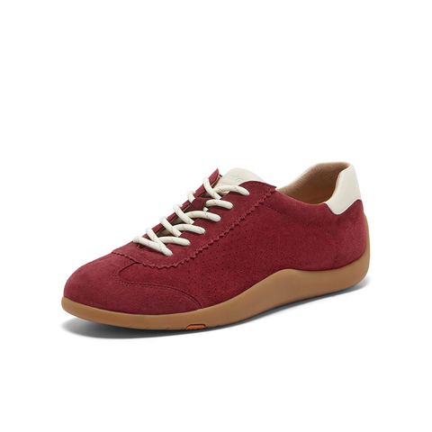 Bata德训鞋女2025春商场新款轻便通勤百搭羊皮休闲运动鞋ALI30AM5