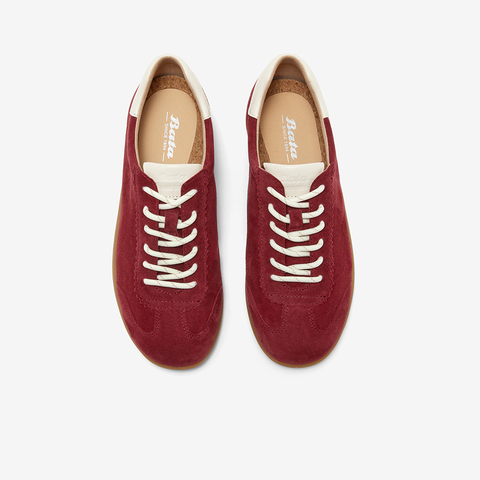 Bata德训鞋女2025春商场新款轻便通勤百搭羊皮休闲运动鞋ALI30AM5