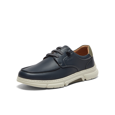 Bata休闲皮鞋男2025春季商场新款羊皮通勤舒适厚底皮鞋W9063AM5