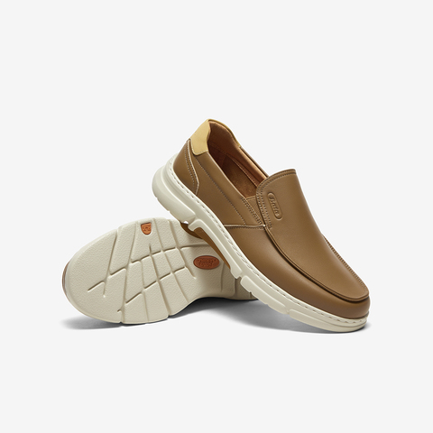 Bata乐福鞋男2025春商场新款羊皮软底舒适厚底百搭一脚蹬W9065AM5