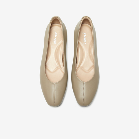 Bata浅口单鞋女2025春季商场新款羊皮软底通勤百搭单鞋AWZ08AQ5