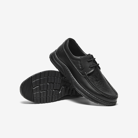 Bata休闲皮鞋男2025春商场新款厚底透气舒适羊皮通勤鞋79938AM5