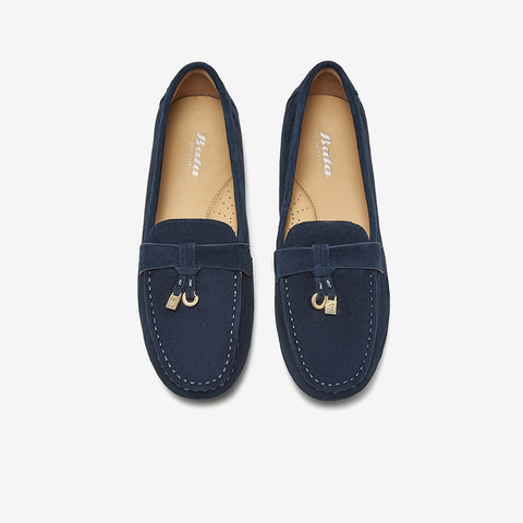 Bata乐福鞋女2025春商场新款英伦羊皮通勤百搭软底一脚蹬UFP11AA5