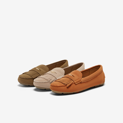 Bata乐福鞋女2025春商场新款英伦风牛剖皮通勤软底单AE266AA5