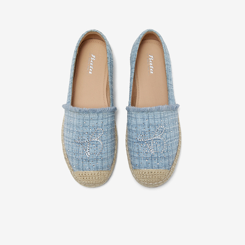 Bata渔夫鞋女2025春季新款通勤舒适百搭一脚蹬单鞋9571DAA5