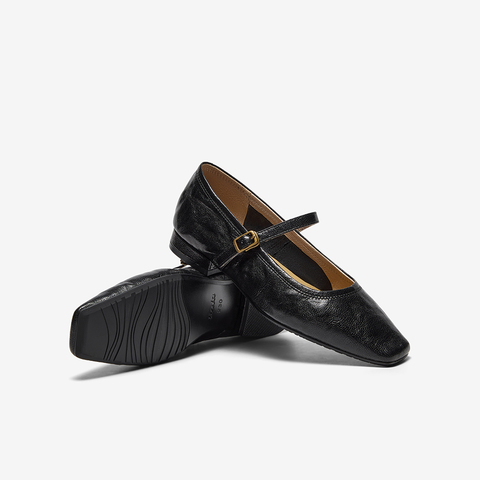 Bata浅口单鞋女2025春季新款复古羊皮优雅百搭淑女玛丽珍7091AAQ5