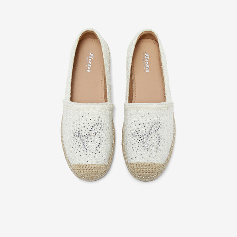 Bata渔夫鞋女2025春季新款通勤舒适百搭一脚蹬单鞋9571DAA5