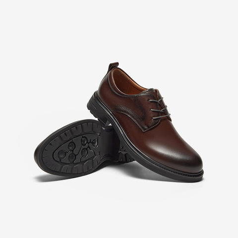 Bata正装皮鞋男2025春季商场新款牛皮英伦商务通勤德比鞋91B01AM5