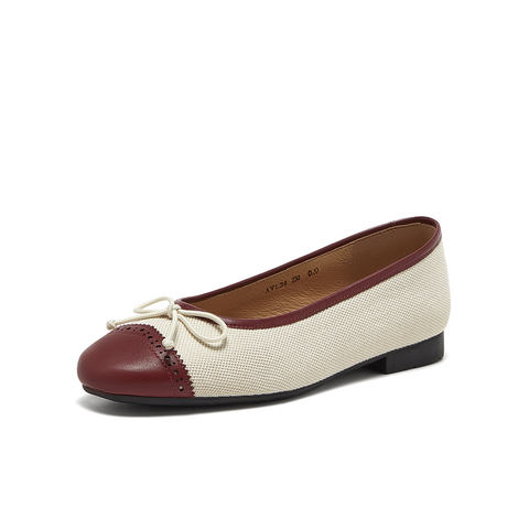 Bata浅口单鞋女2025春新款小香风百搭软底舒适通勤单鞋AVL39AQ5