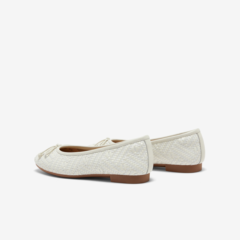 Bata浅口单鞋女2025春季商场新款优雅编织通勤软底单鞋AMV47AQ5