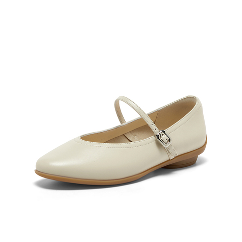 Bata浅口单鞋女2025春商场新款牛皮优雅百搭淑女玛丽珍25027AQ5