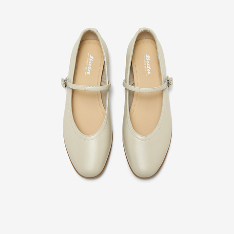 Bata浅口单鞋女2025春商场新款牛皮优雅百搭淑女玛丽珍25027AQ5