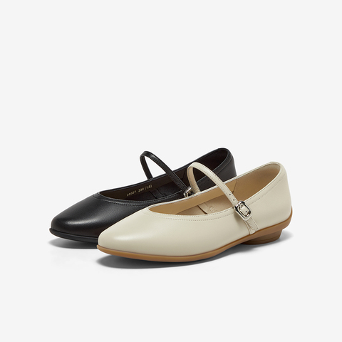 Bata浅口单鞋女2025春商场新款牛皮优雅百搭淑女玛丽珍25027AQ5