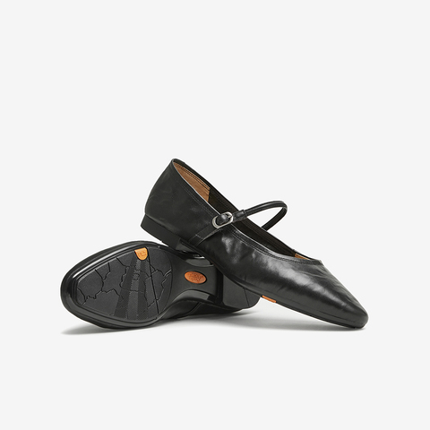 Bata玛丽珍单鞋女2025春商场新款复古羊皮舒适软底浅口鞋AFY34AQ5