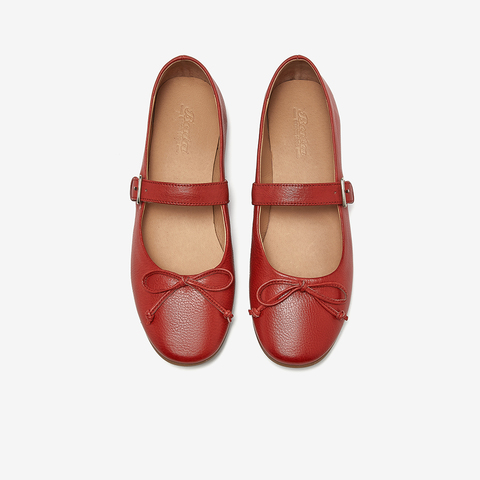 Bata玛丽珍女2025春季新款羊皮百搭通勤浅口娃娃鞋AVD06AQ5