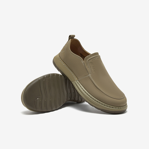 Bata乐福鞋男2025春商场新款休闲牛皮舒适厚底百搭一脚蹬31106AM5