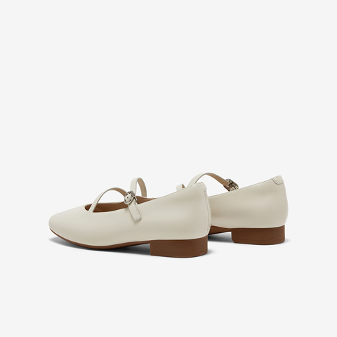 Bata浅口单鞋女2025春季商场新款通勤羊皮百搭软底玛丽珍AWV36AQ5