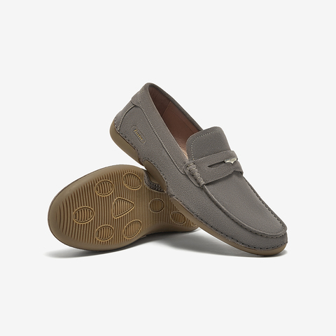 Bata乐福鞋男2025春季新款英伦牛剖皮商务通勤一脚蹬W8985AM5