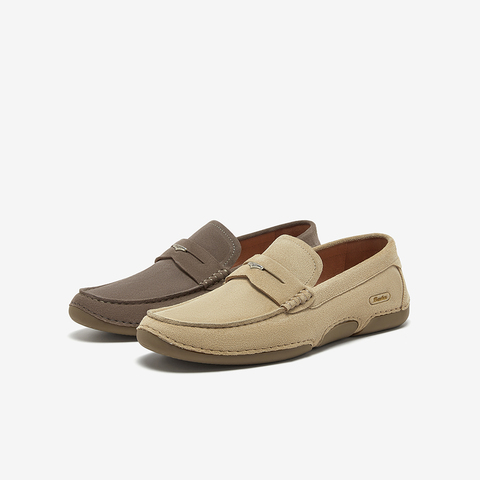 Bata乐福鞋男2025春季新款英伦牛剖皮商务通勤一脚蹬W8985AM5