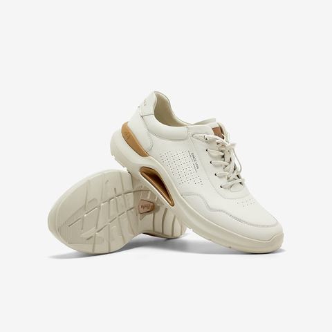 Bata休闲鞋男2025春商场新款牛皮厚底通勤透气百搭运动鞋EYX01AM5