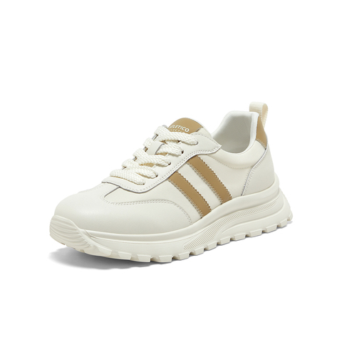 Bata小白鞋女2025夏季商场新款厚底透气休闲百搭运动鞋81638BM5