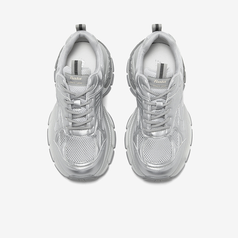 Bata老爹鞋女2025夏商场新款厚底通勤透气舒适运动休闲鞋AZA02BM5