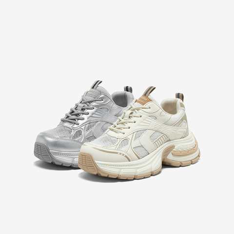 Bata老爹鞋女2025夏商场新款厚底通勤透气舒适运动休闲鞋AZA02BM5