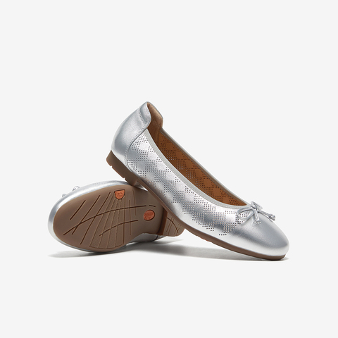 Bata浅口单鞋女2025夏季商场新款通勤蝴蝶结软底奶奶鞋UNL11BQ5