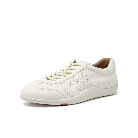 Bata休闲鞋女2025秋季商场新款羊皮通勤百搭德训软底板鞋ALI30CM5