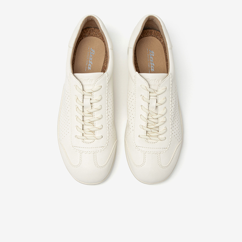 Bata休闲鞋女2025秋季商场新款羊皮通勤百搭德训软底板鞋ALI30CM5