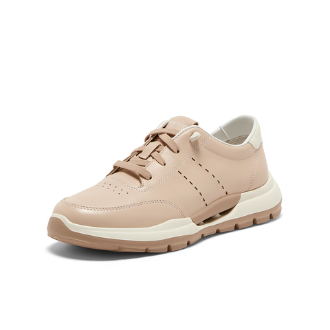 Bata休闲鞋女2025秋季商场新款厚底通勤百搭牛皮运动鞋VLHA8CM5