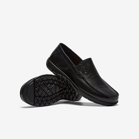 Bata乐福鞋男2025夏季商场新款英伦风牛皮商务通勤一脚蹬79963BM5