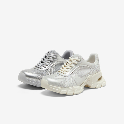 Bata高街老爹鞋女2025秋季商场新款厚底增高运动休闲单鞋11719CM5