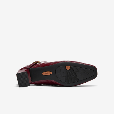 Bata羊皮书玛丽珍单鞋女2025秋商场新款复古软底浅口鞋8065DCQ5